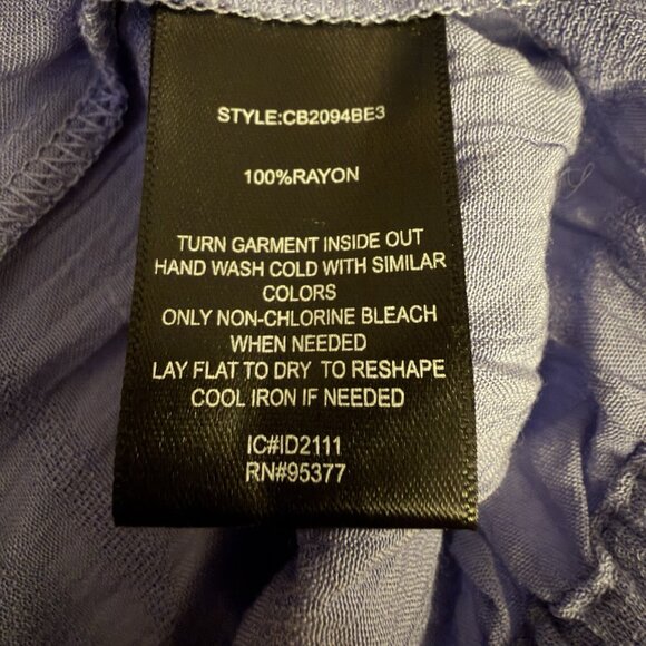 Sanctuary Women's Blouse Cooler Nights Peasant Tie Neck Lavender Size XXL NEW - Picture 10 of 12